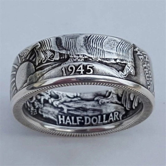 Antique Coin Morgan Silver Dollar Ring